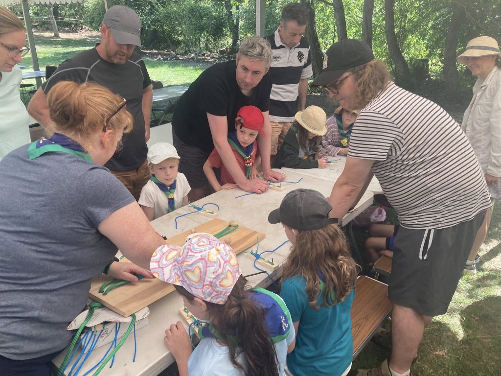 Making woggles, one of the favourite group camp activities. #DringyGroupCamp25