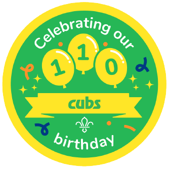 Cubs 110 birthday badge