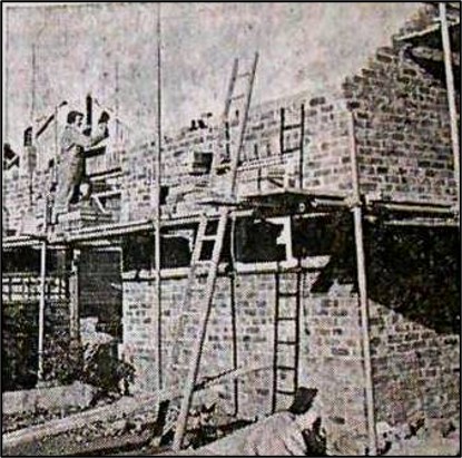 Dringhouses Scouts HQ building under construction in 1976