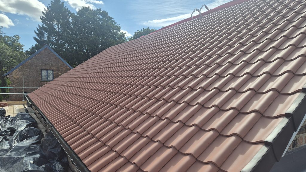 View of the new roof at the rear of Dringhouses Scouts HQ